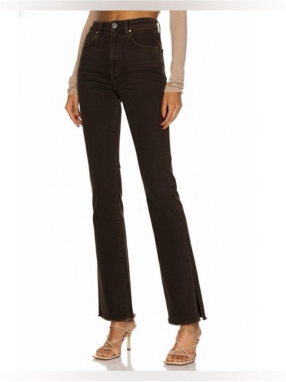 GRLFRND Harlow High Rise Slim Boot with Slit Jeans